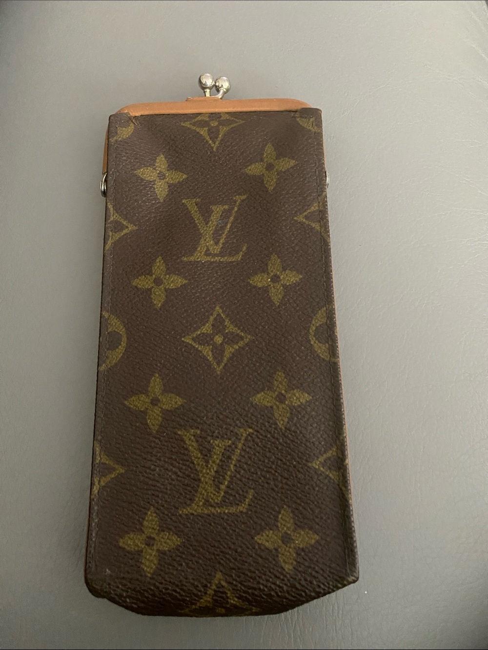Louis Vuitton Monogram vintage eyeglass Accessory Case in Brown and Tan
